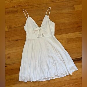 Front tie mini dress